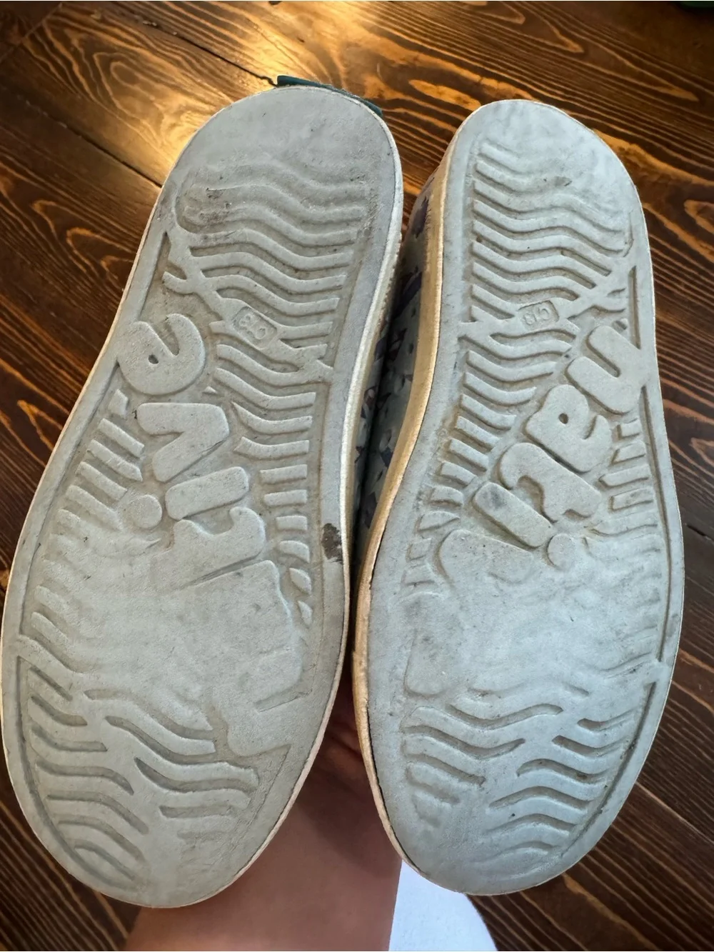 Native Kids Slip-On Water Shoes in Light Blue with all over sailboat print